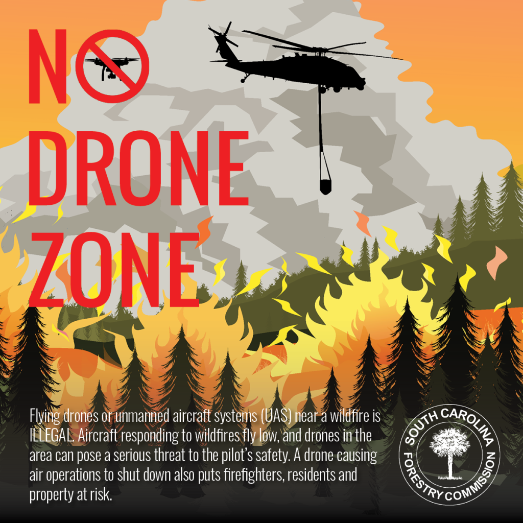 No Drone Zone near wildfires
