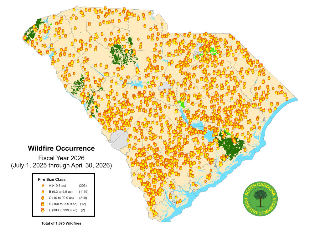 Fire Occurrence Map April FY 26